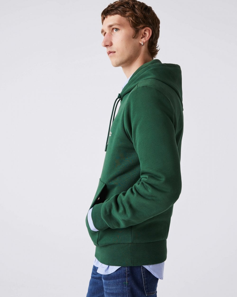 Mens Fleece Hoodie - Green 132