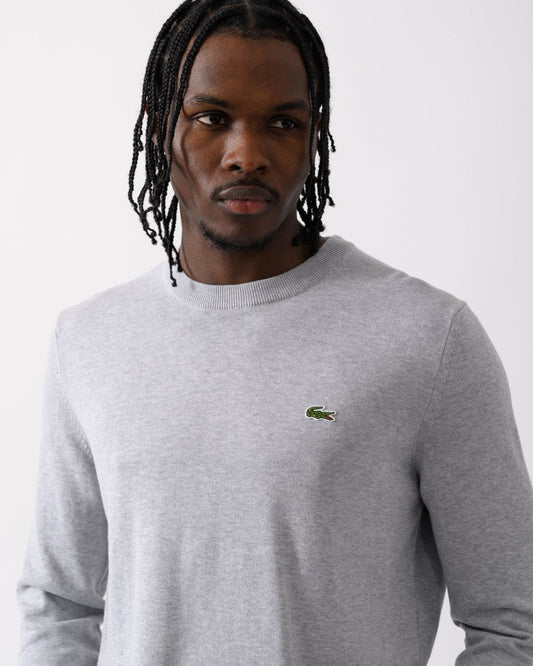 Mens Organic Cotton Crew Neck Sweater - Silver Chine CCA
