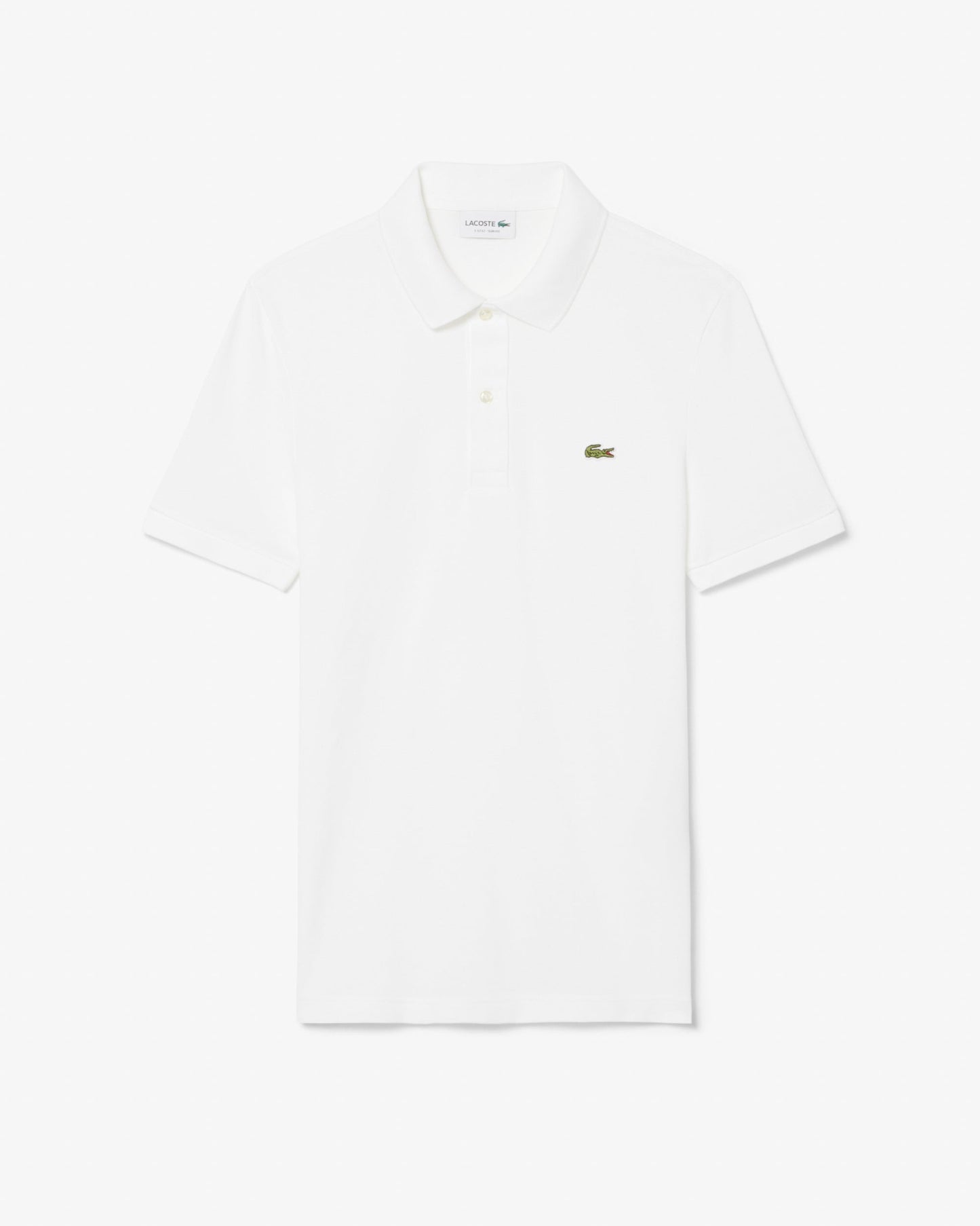 Mens Original L.12.12 Slim Fit Petit Piqué Cotton Polo Shirt - White 001