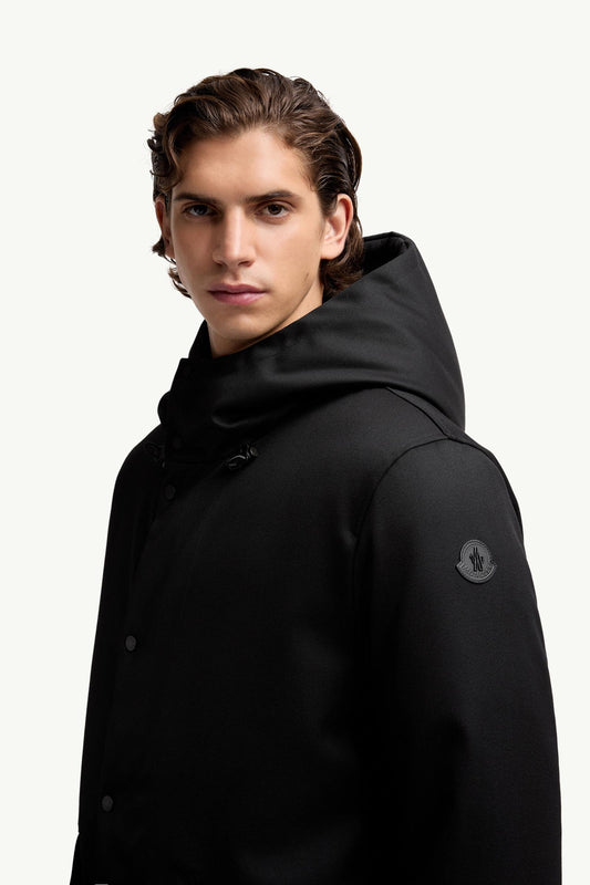 Merri Reversibe Wool Hooded Long Down Jacket