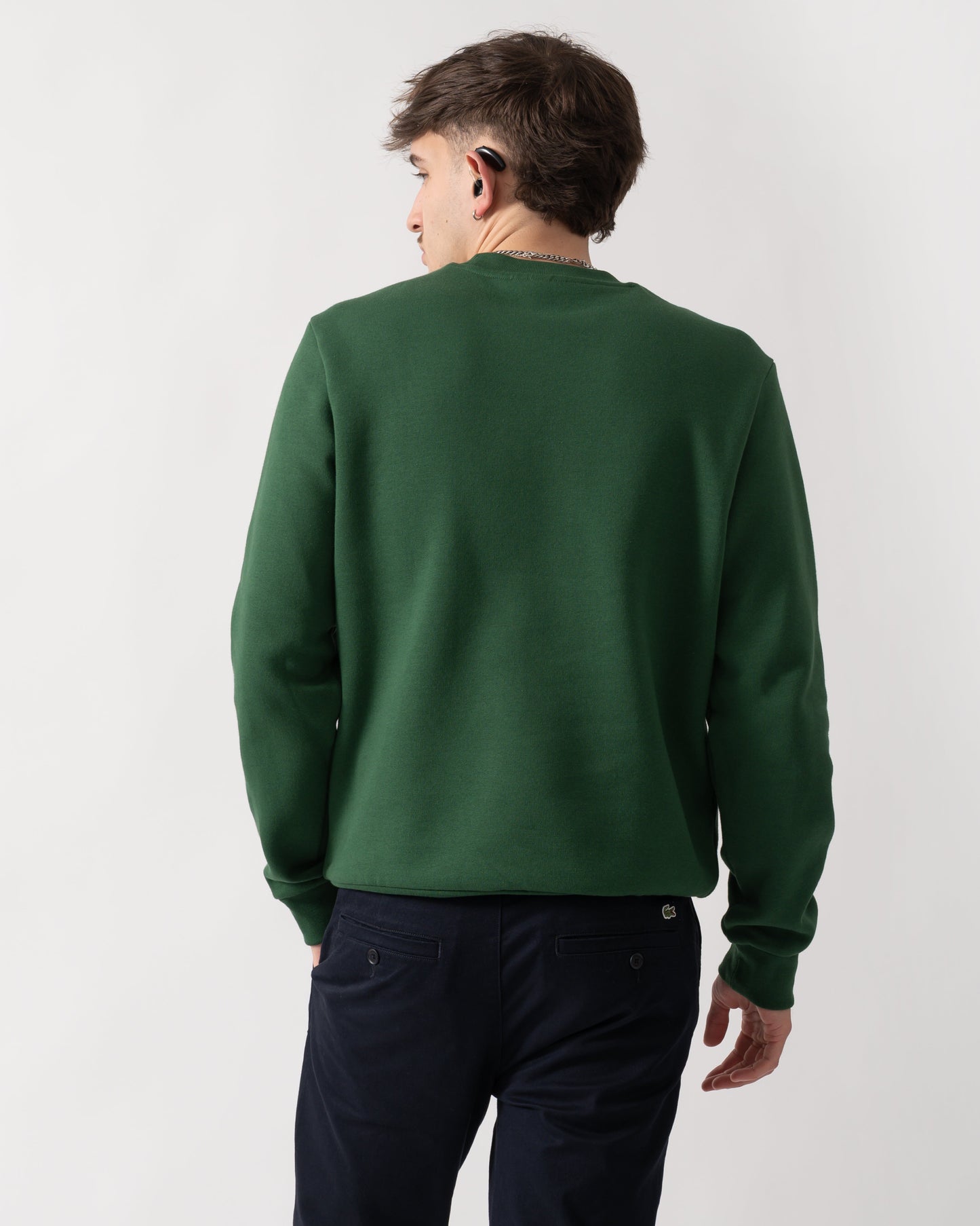 Mens Crew Neck Fleece Sweatshirt - Green 132