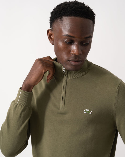 Half Zip Logo Mens Sweatshirt - Olive E9F