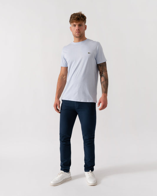 Mens Crew Neck Pima Cotton Jersey T-Shirt - Phoenix Blue J2G