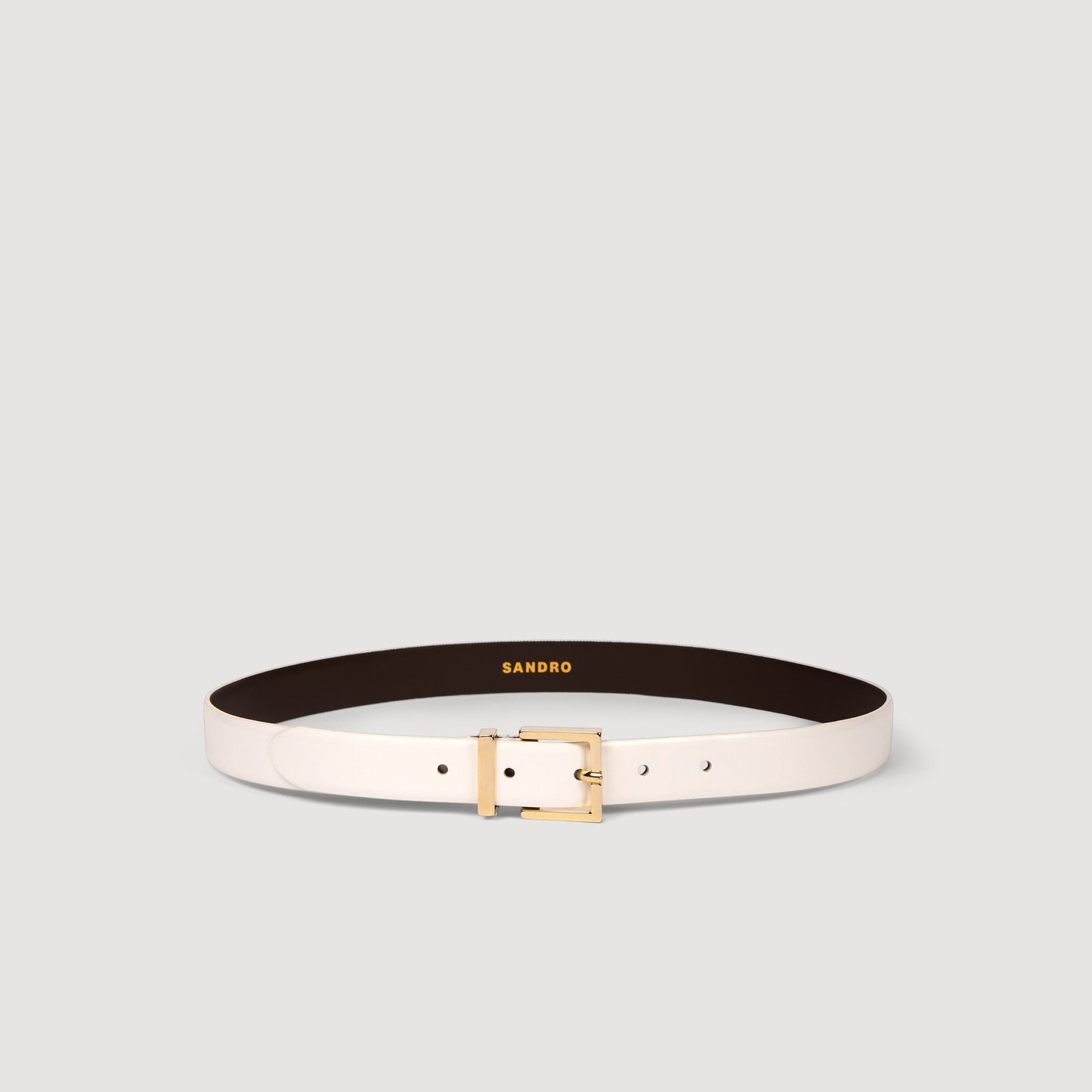 Smooth leather belt metal buckle