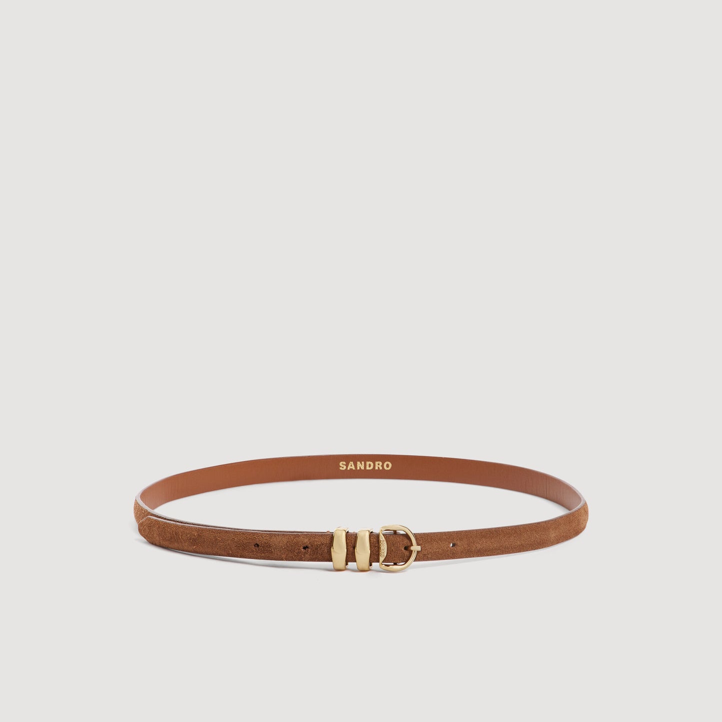 Suede leather belt