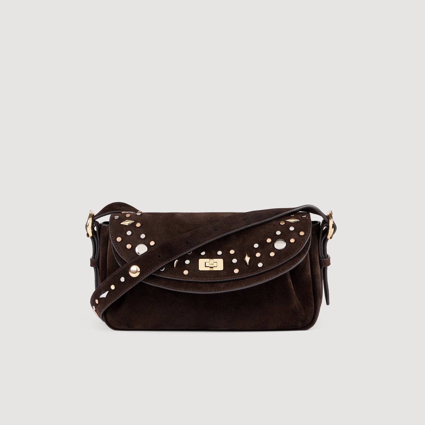 LE MAMBO JANYS studded suede bag