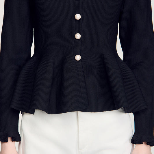 Peplum cardigan