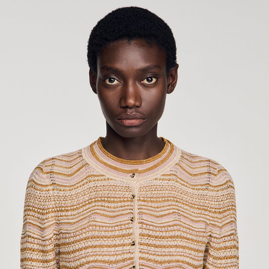 Decorative knit cardigan