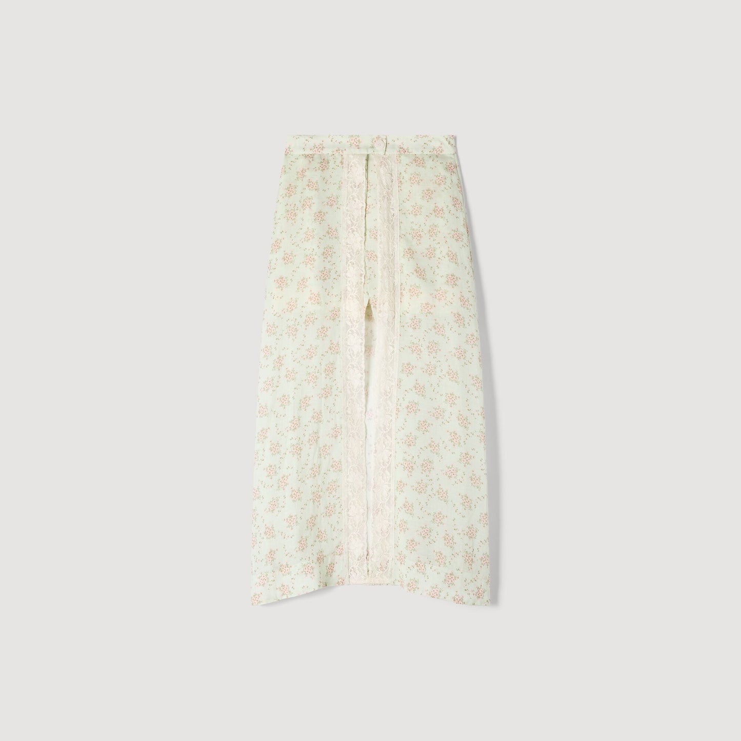 Floral print maxi skort