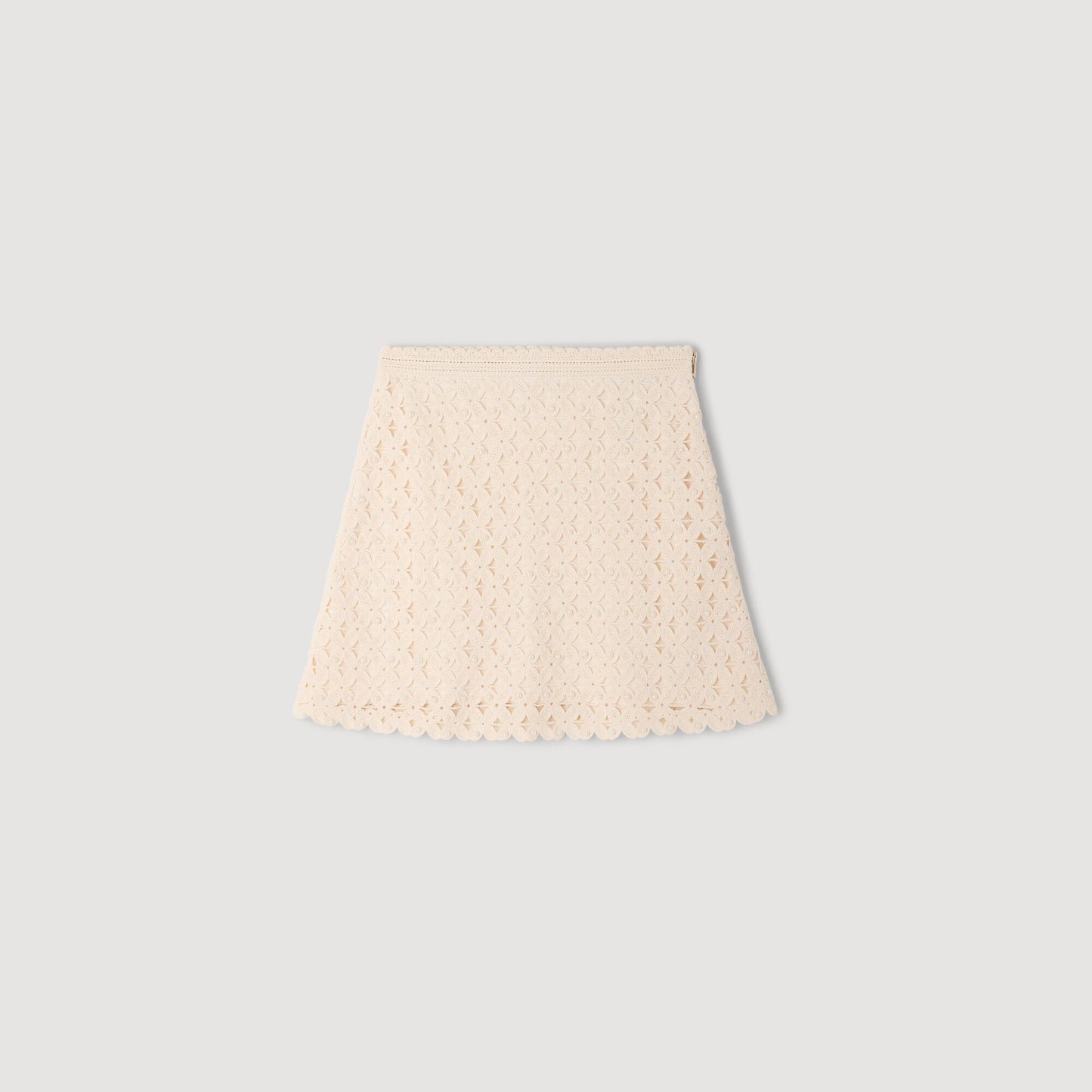 Short beaded crochet skirt