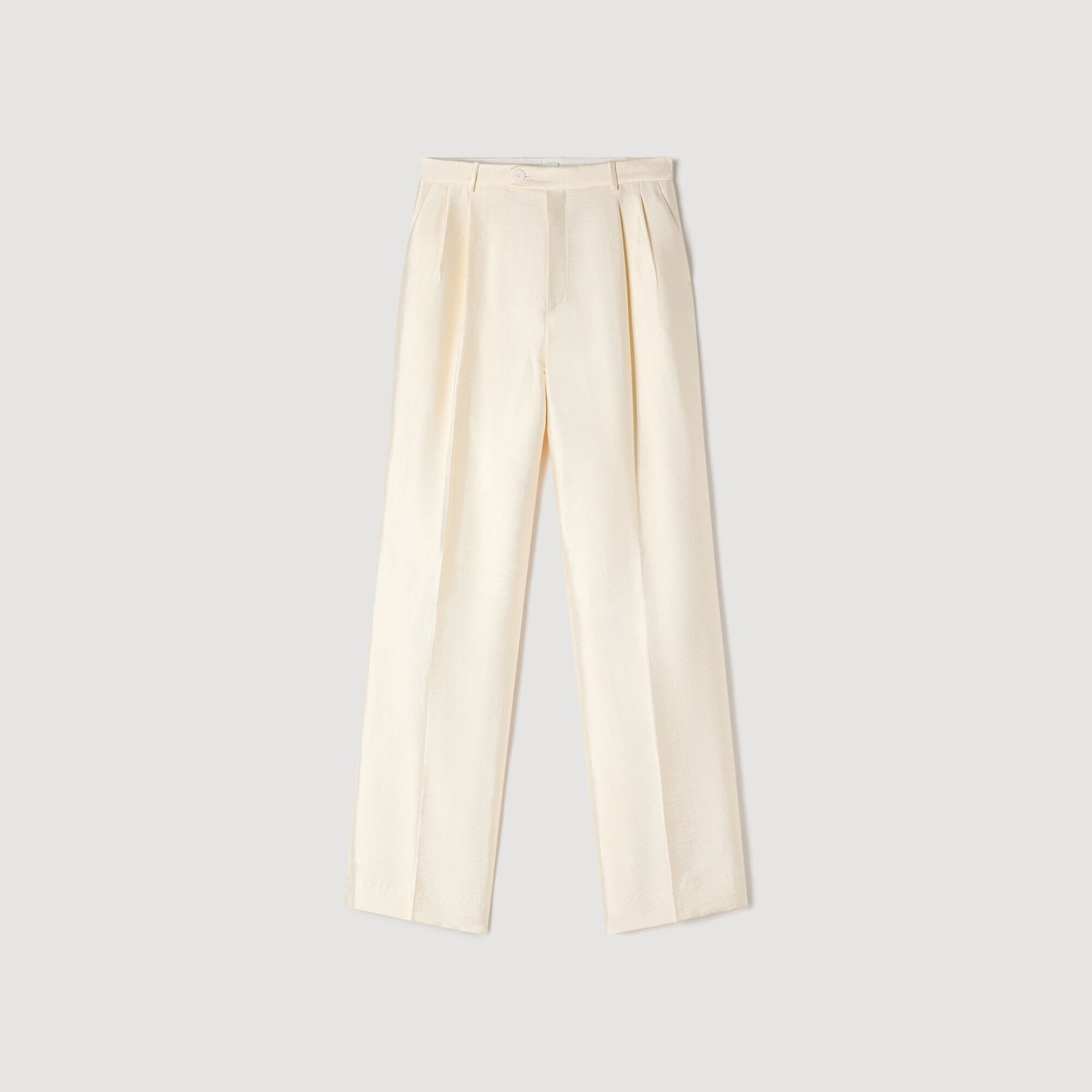 Satin-effect trousers