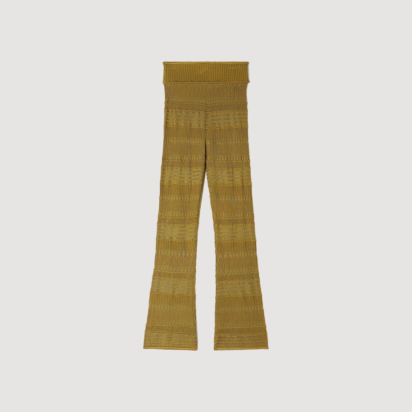 Pointelle knit trousers