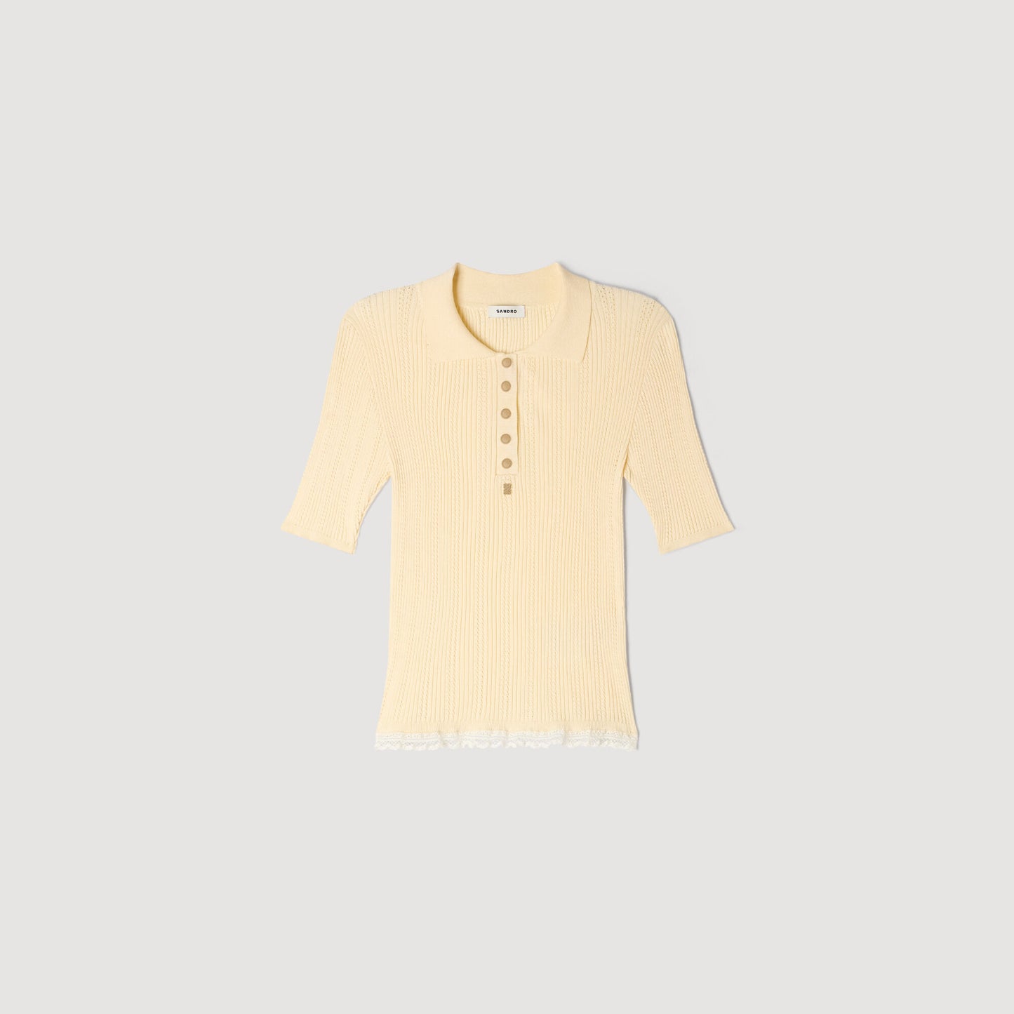 Knit polo shirt