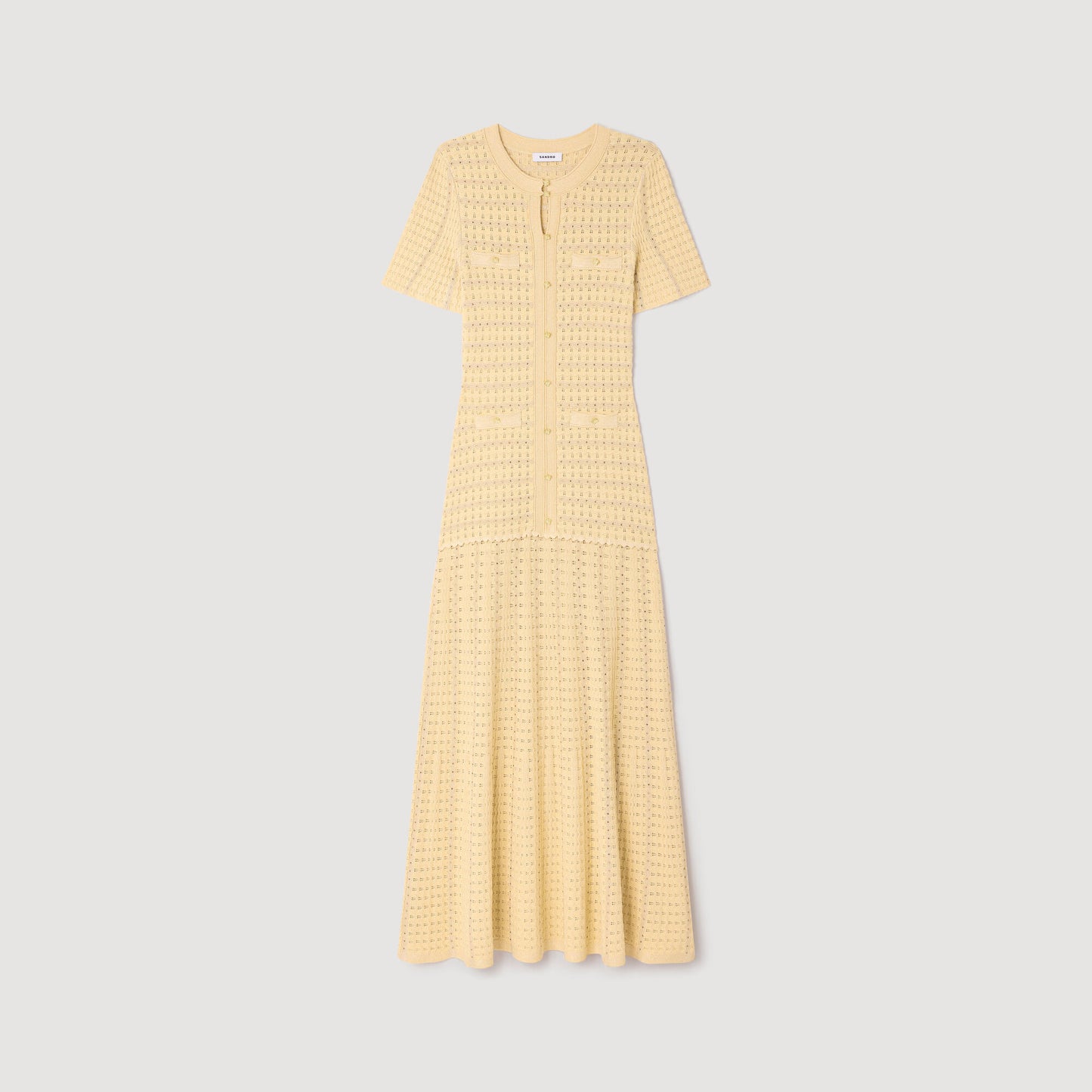 Rhinestone knit maxi dress