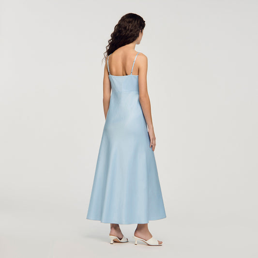 Satin-effect maxi dress