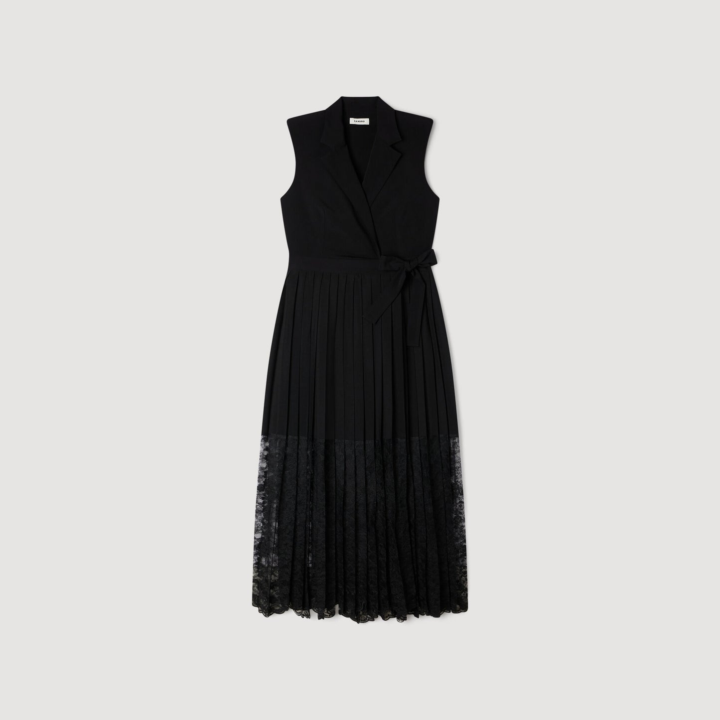 Lace collar maxi dress