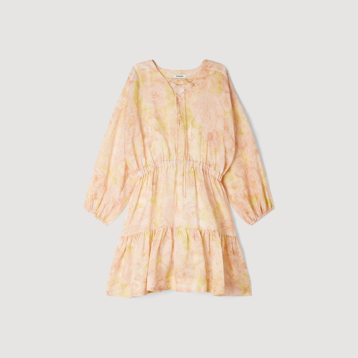 Flower print short dress