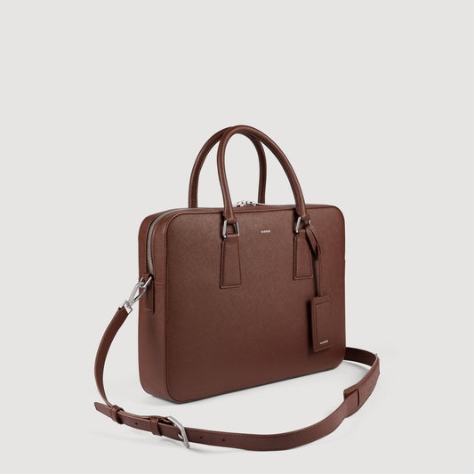 Reconstituted leather briefcase