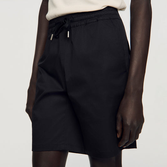 Cotton shorts with elastic waist