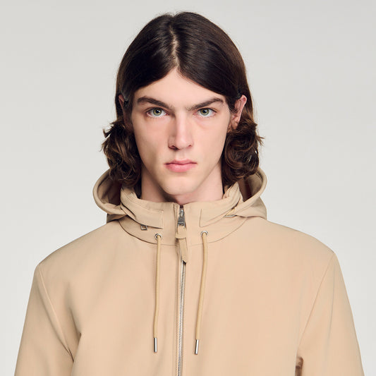 Hooded zip-up jacket