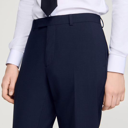 Micro-check suit trousers