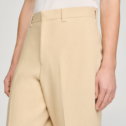 Oversized linen and cotton trousers