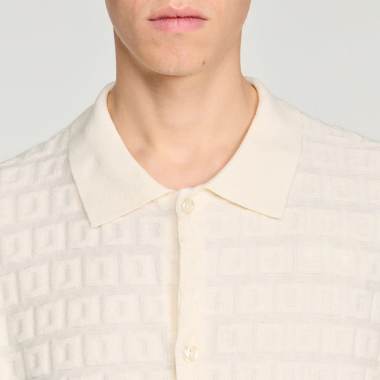 Terry knit cardigan
