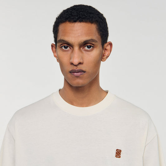 Leather logo T-shirt
