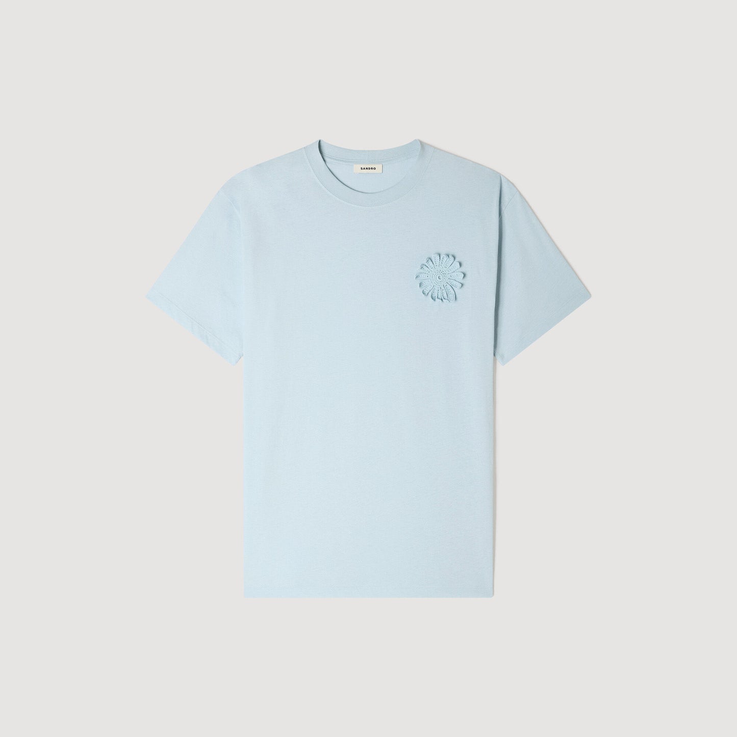 Cotton crochet flower T-shirt