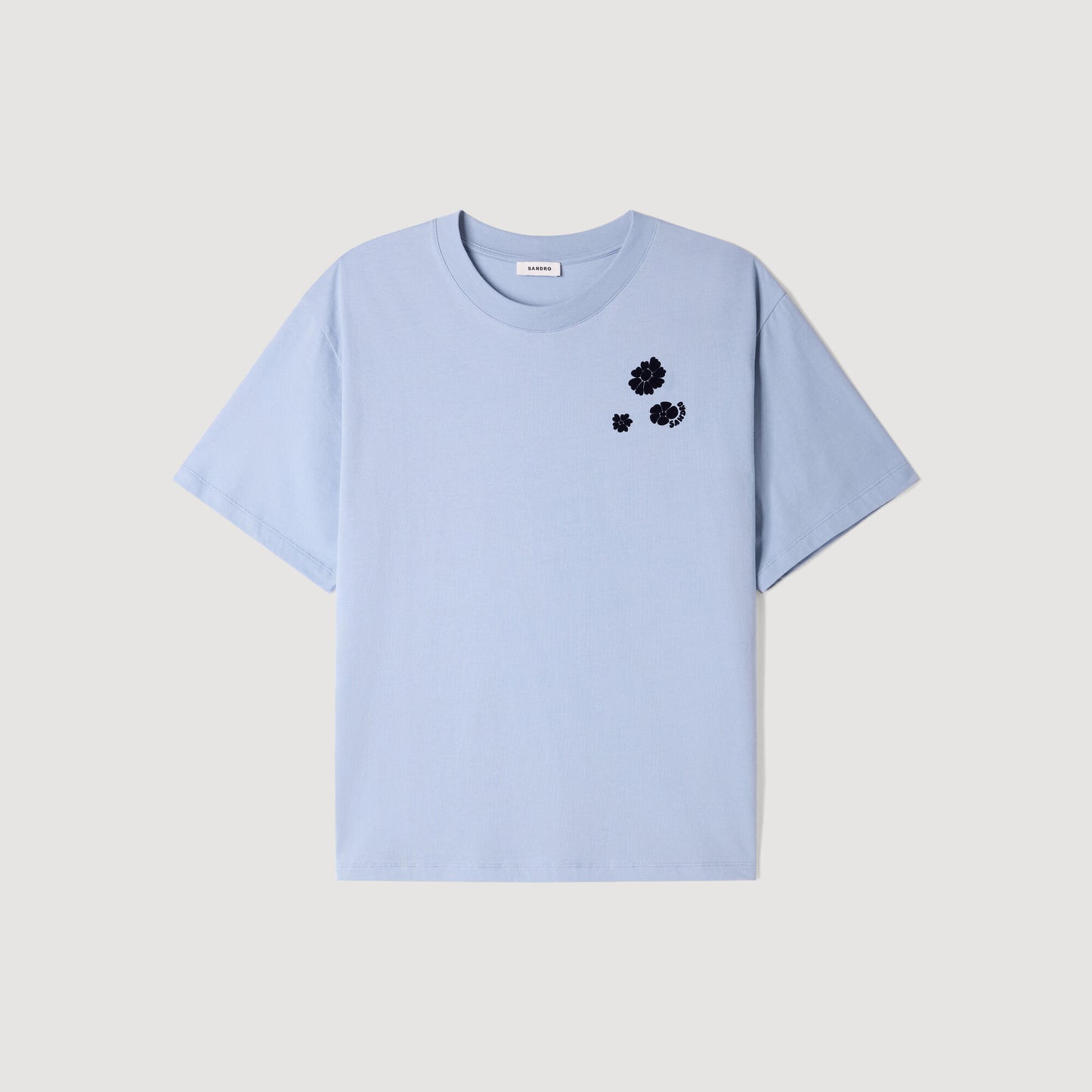 Flower print cotton T-shirt