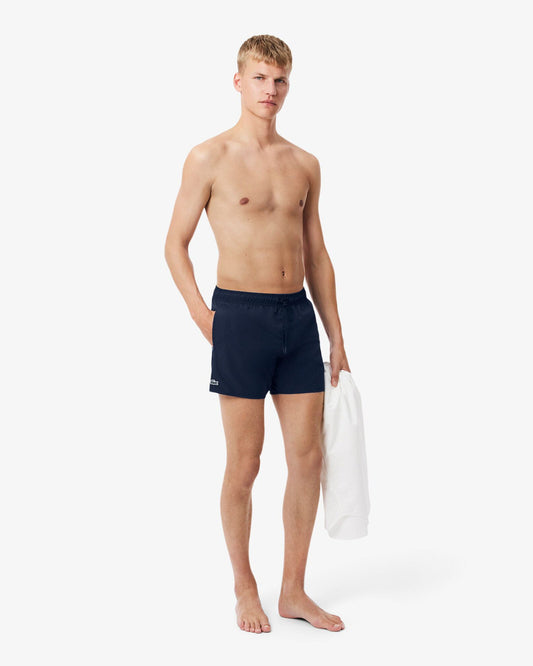 Mens Light Quick-Dry Swim Shorts - Navy Blue/Green 802