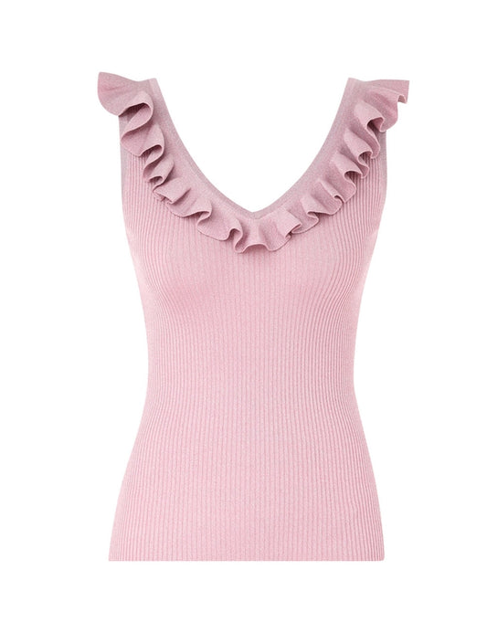 August Frill V-Neck Top