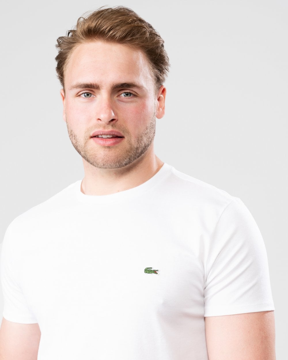 Mens Crew Neck Pima Cotton Jersey T-Shirt - White 001