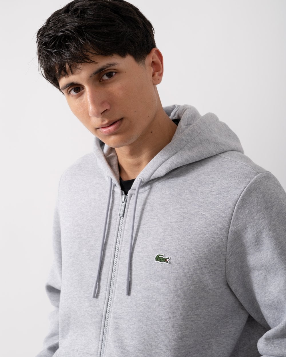 Mens Fleece Full-Zip Hoodie - Silver Chine CCA