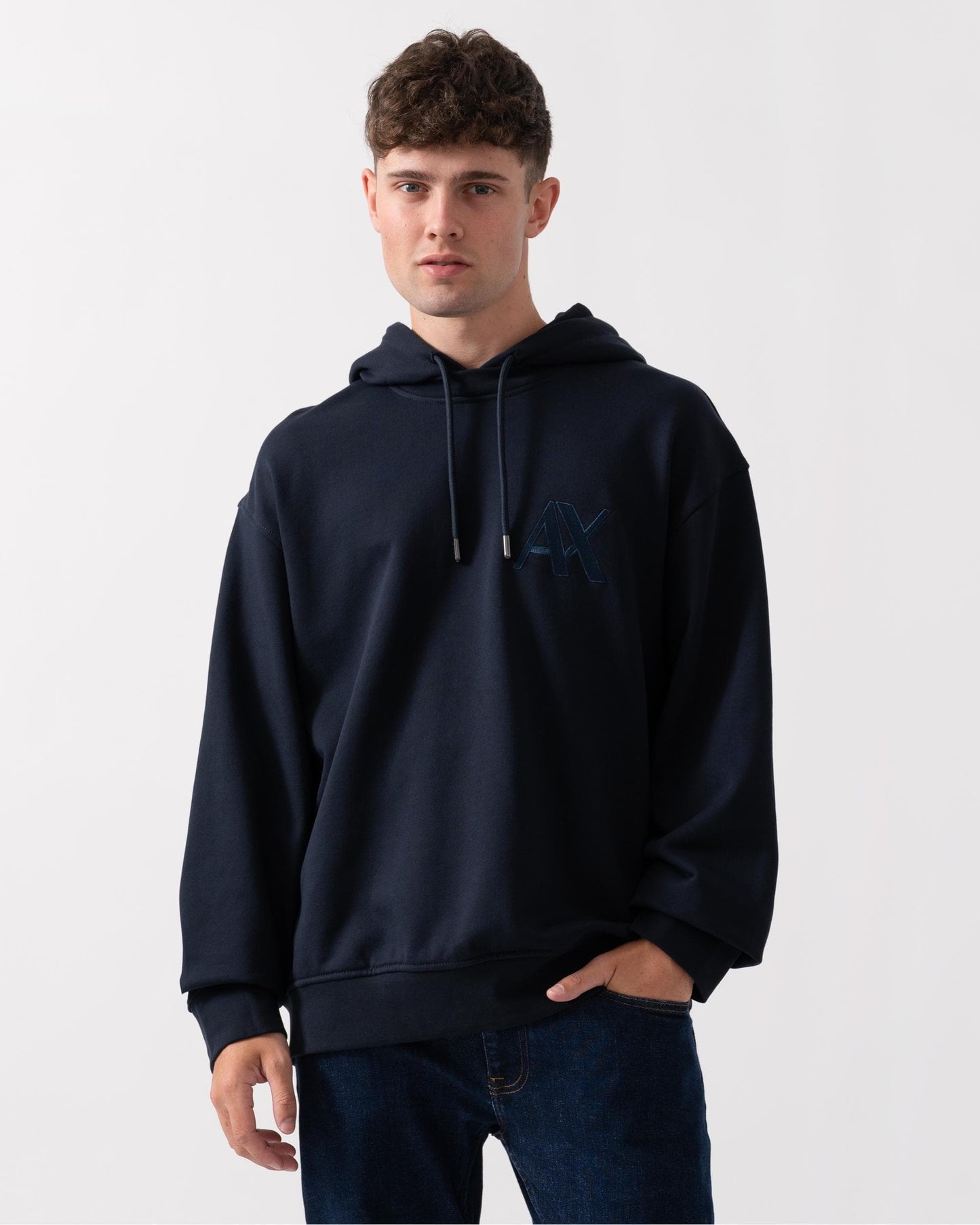 Mens Pullover Monogram Logo Hoodie
