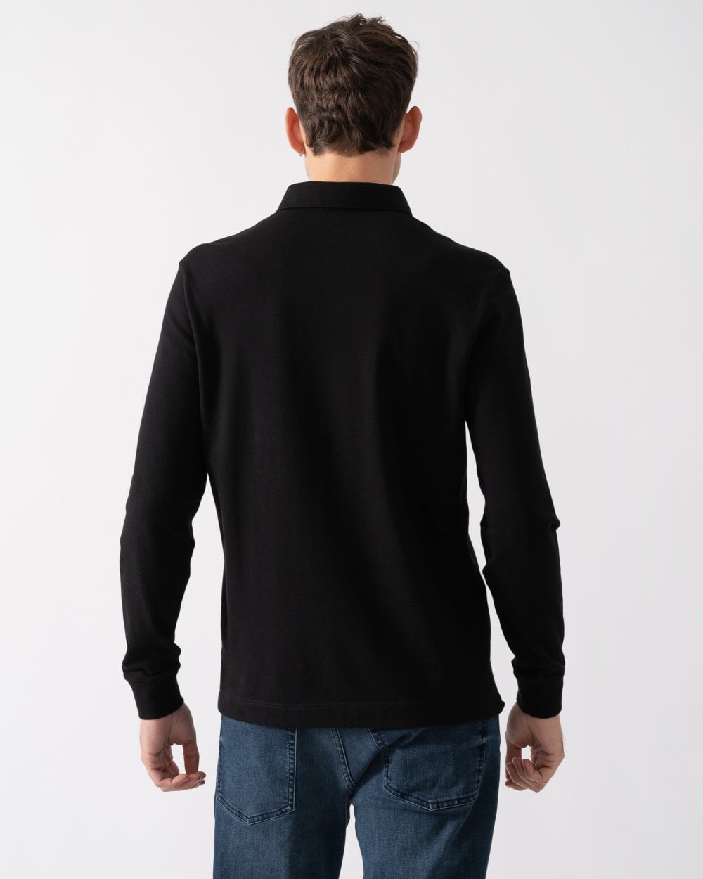 Mens Long Sleeve Polo - Black 031
