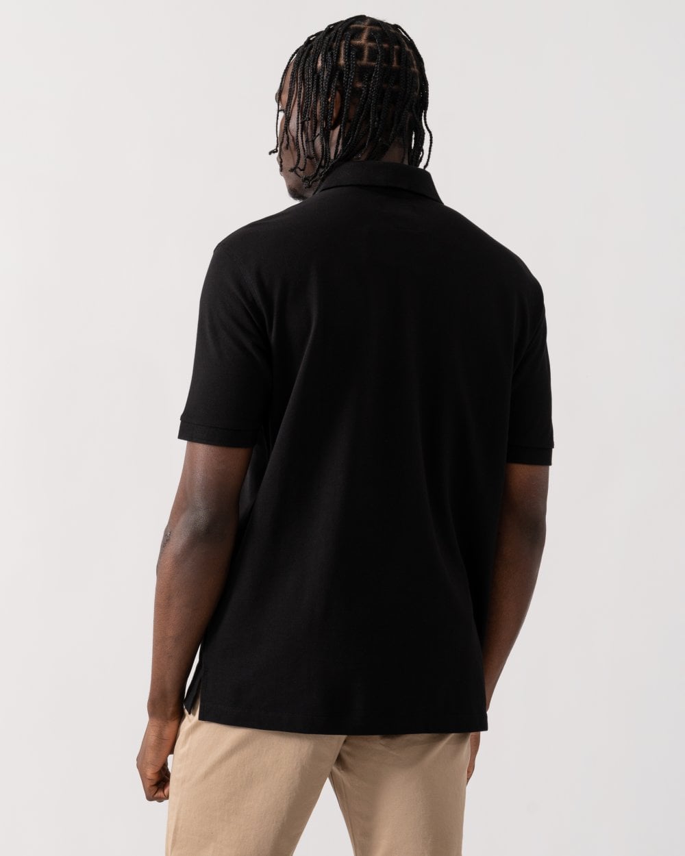 Mens Embroidered A|X Monogram Short Sleeve Polo Shirt - Black UC001