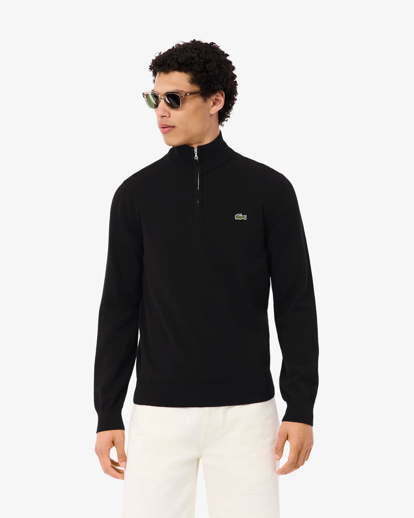 Half Zip Logo Mens Sweatshirt - Black 031