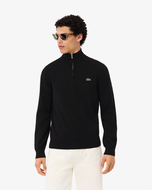 Half Zip Logo Mens Sweatshirt - Black 031