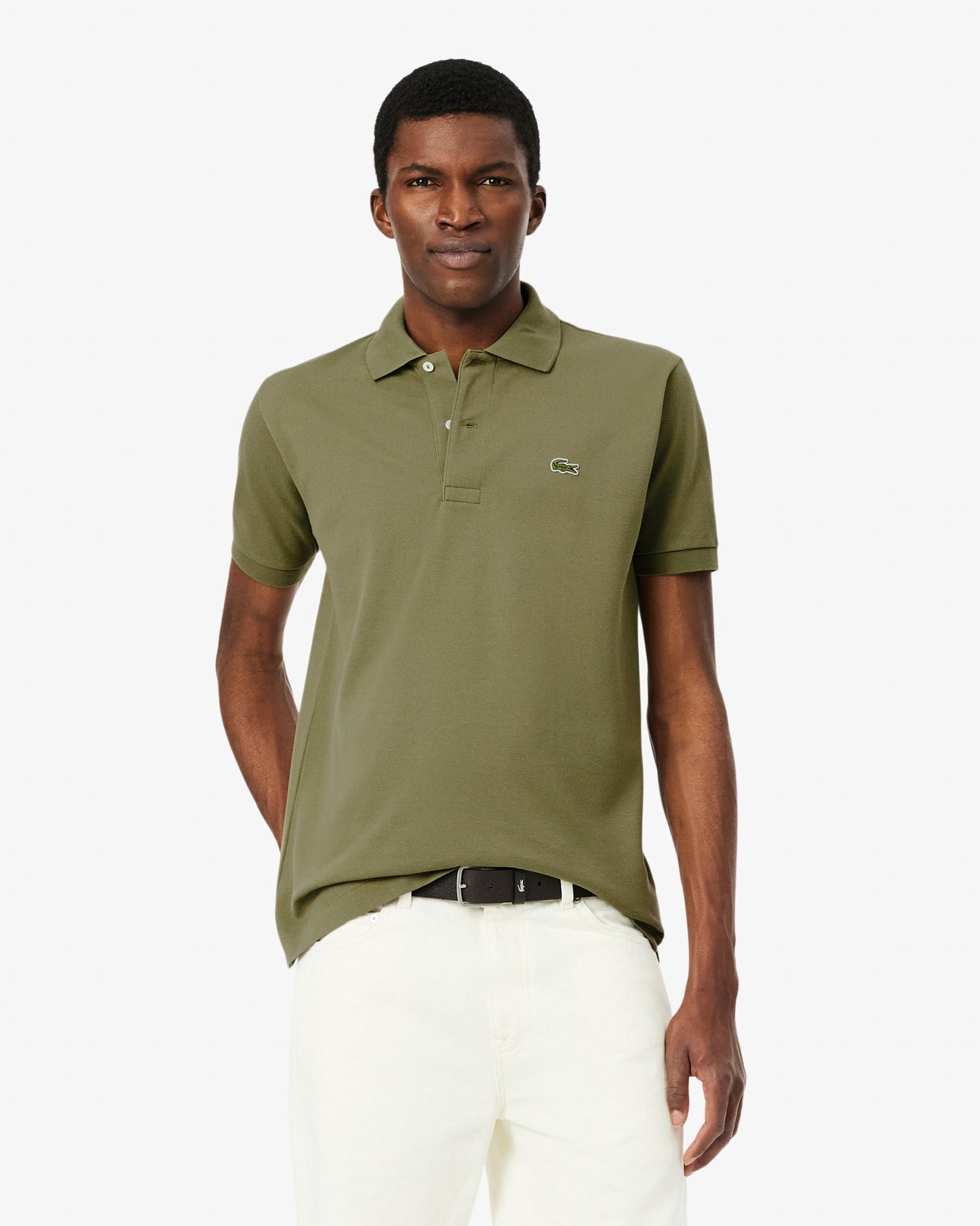 Classic Fit L.12.12 Mens Short Sleeve Polo Shirt - Khaki BMY