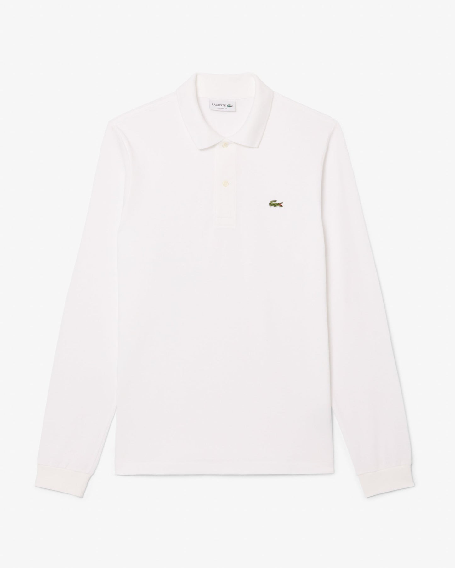 Original L.12.12 Mens Long Sleeve Cotton Polo Shirt - White 001