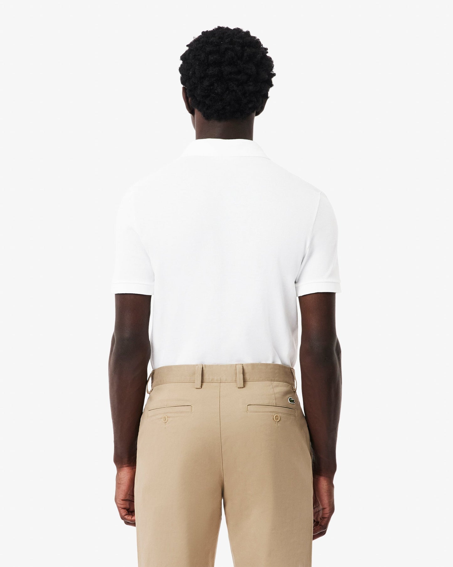 Mens Original L.12.12 Slim Fit Petit Piqué Cotton Polo Shirt - White 001