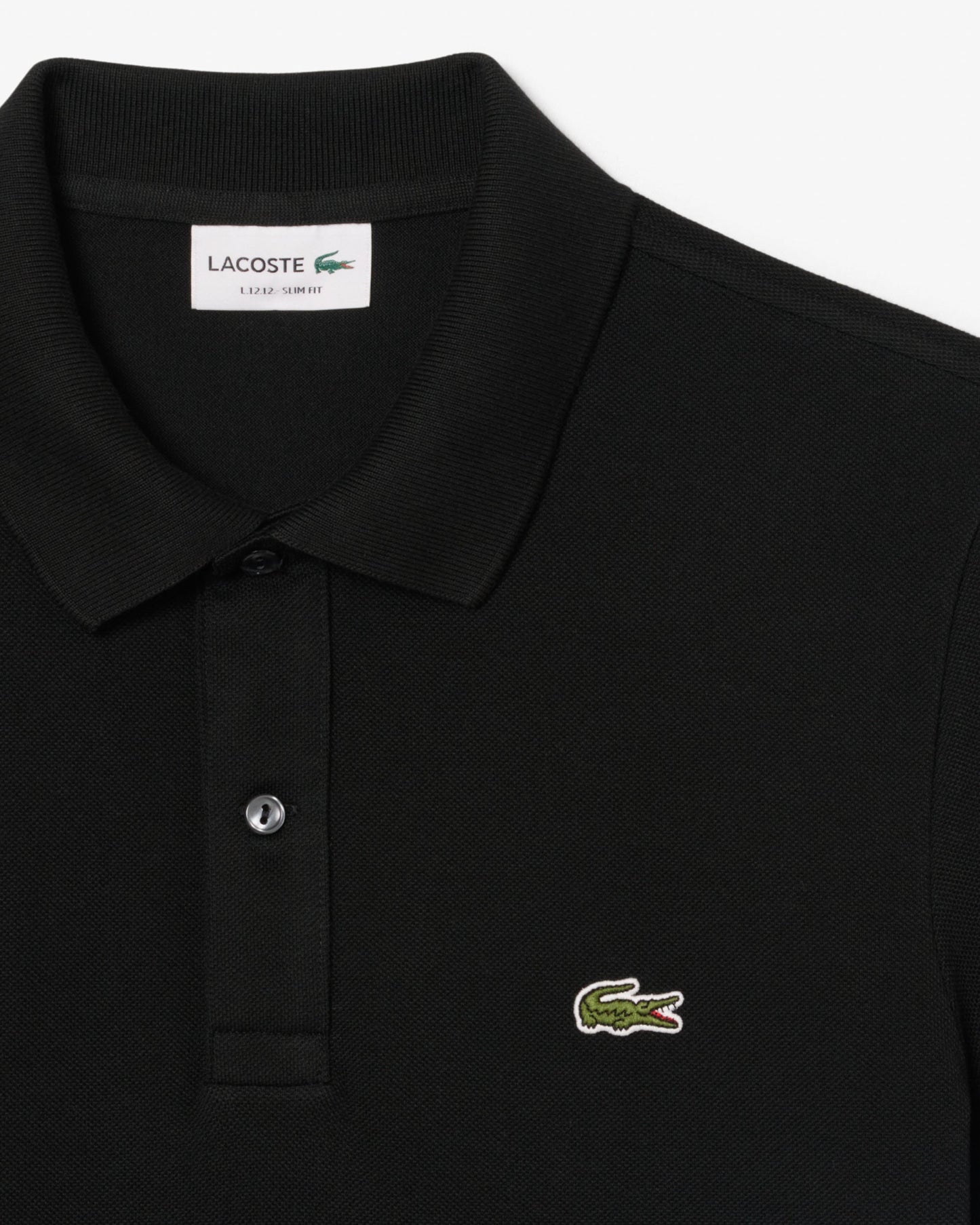 Mens Original L.12.12 Slim Fit Petit Piqué Cotton Polo Shirt - Black 031