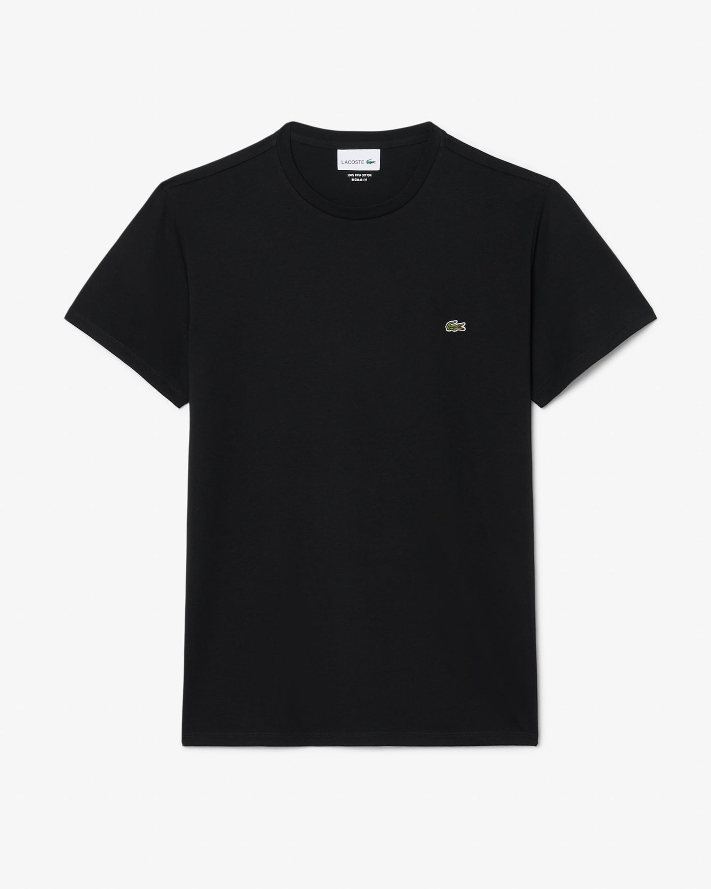 Mens Crew Neck Pima Cotton Jersey T-Shirt - Black 031