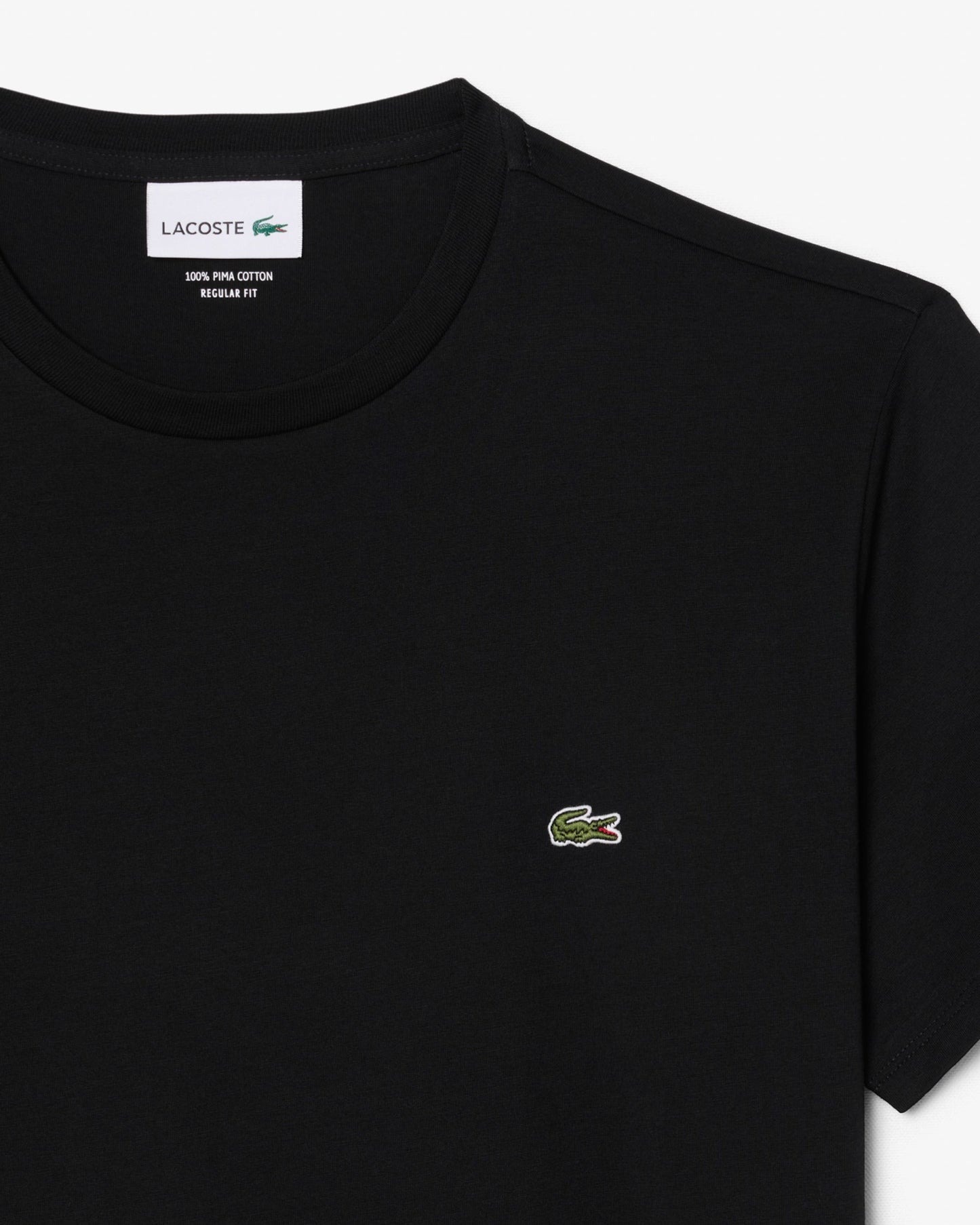 Mens Crew Neck Pima Cotton Jersey T-Shirt - Black 031