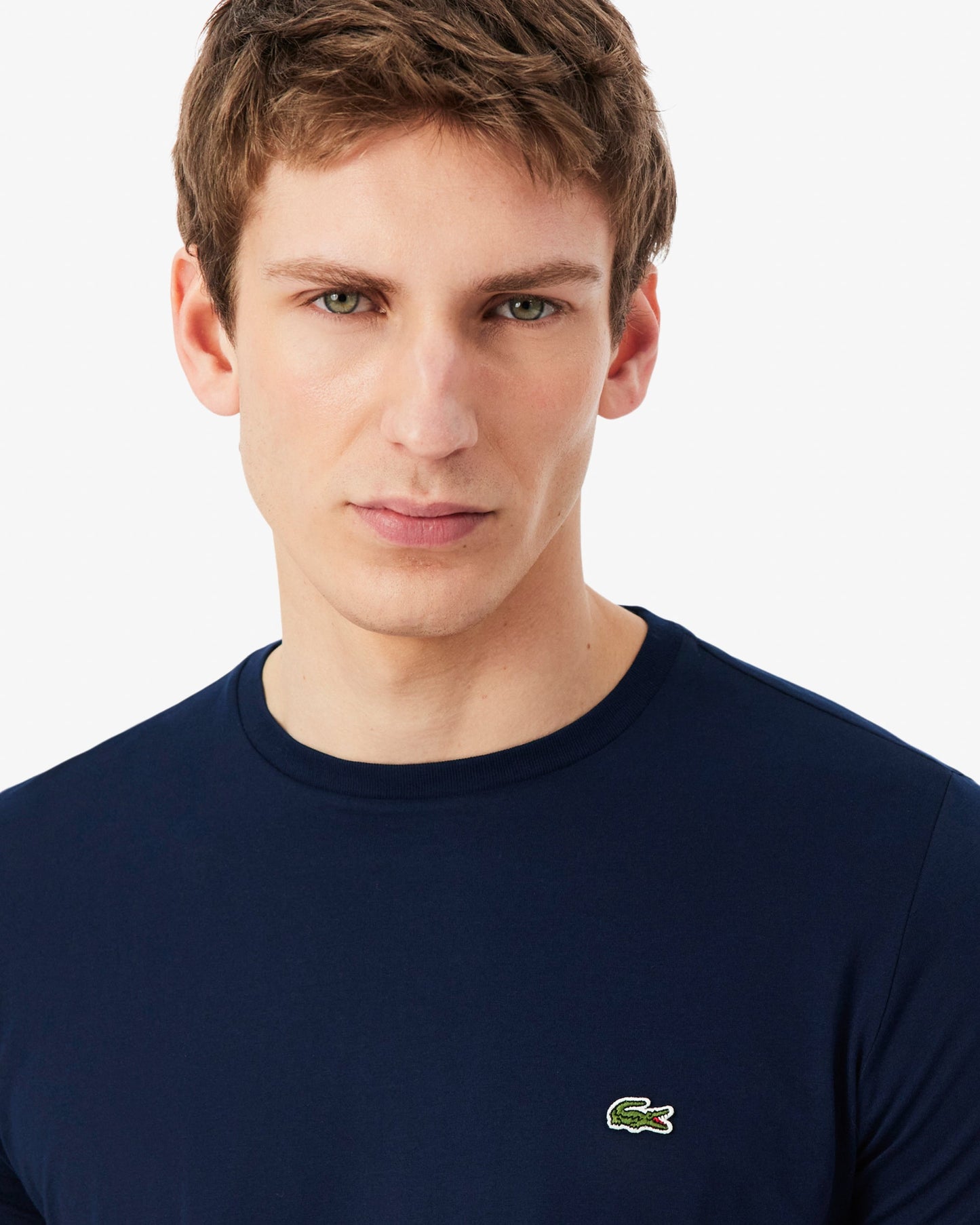 Mens Crew Neck Pima Cotton Jersey T-Shirt - Navy Blue 166