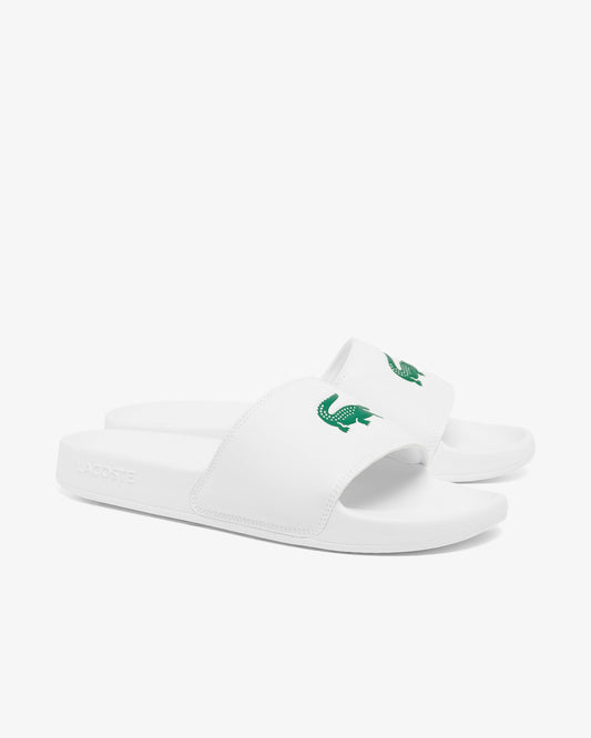 Mens Serve Sliders - White/Green 082