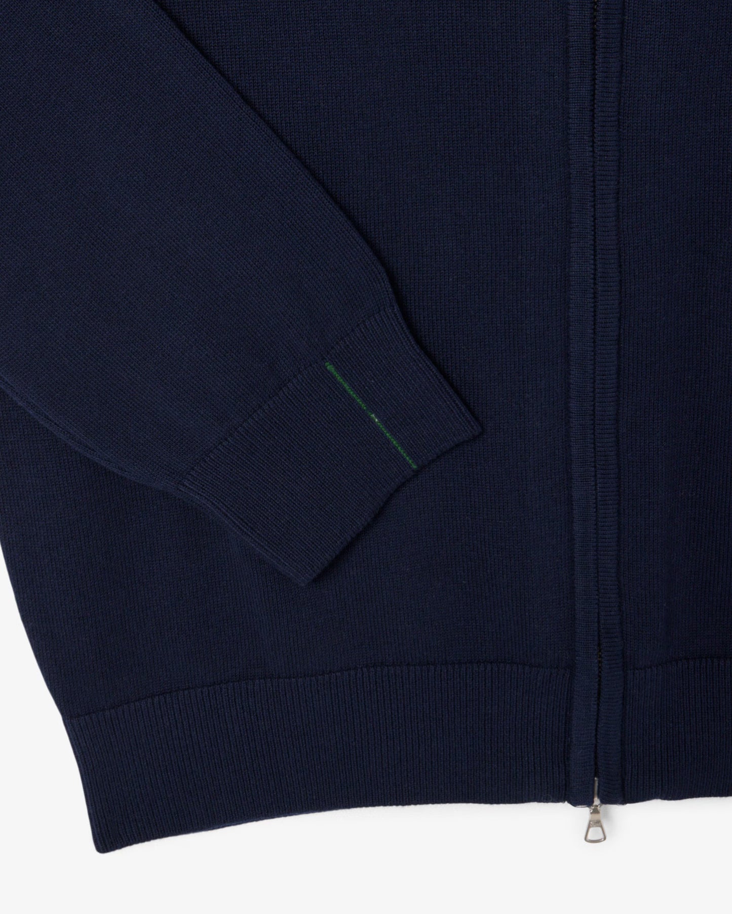 High Neck Zipped Cotton Mens Sweater - Navy Blue 166