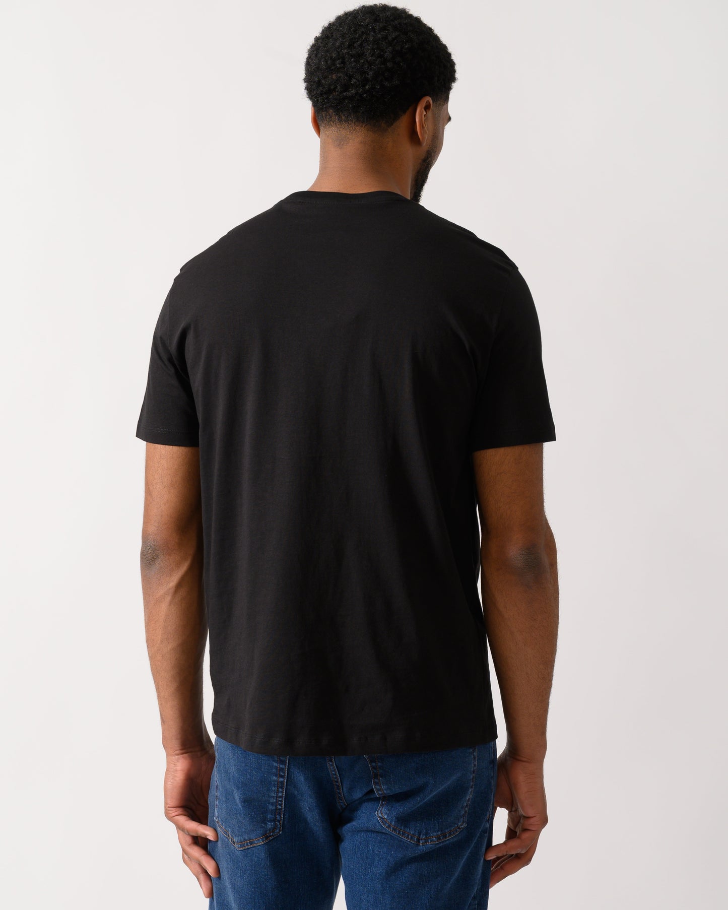 Mens Slim-Fit Jersey T-Shirt with Logo - Black UC001