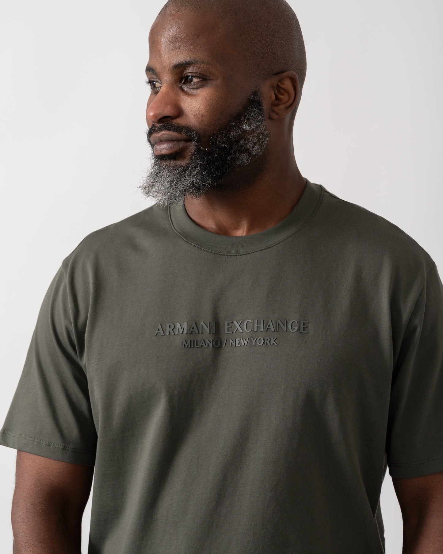 Mens T-Shirt with Tonal Milano/New York Logo - Chimera M8317